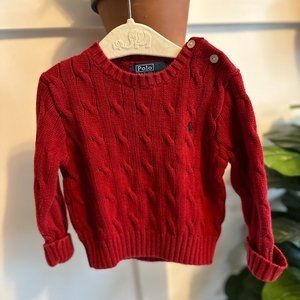 Polo Red Cable-knit Sweater